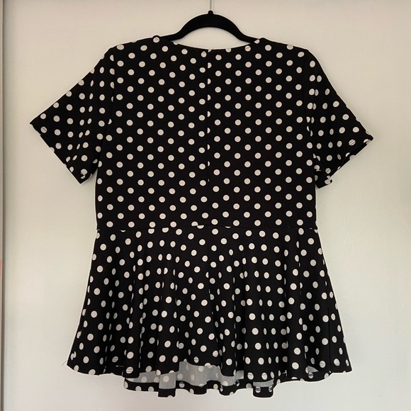 Shein polka dot peplum top - Picture 2 of 4